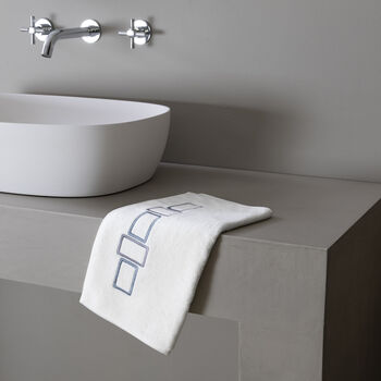 Bold Bicolor Embroidery Hand Towel