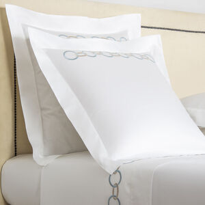 slide 2 Links Embroidered Euro Sham