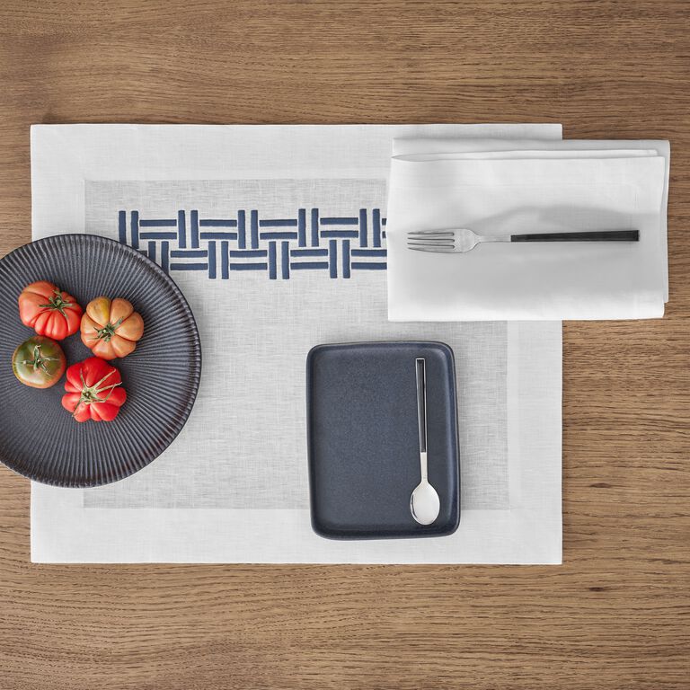 slide 1 Basket Weave Placemats and Napkins Set