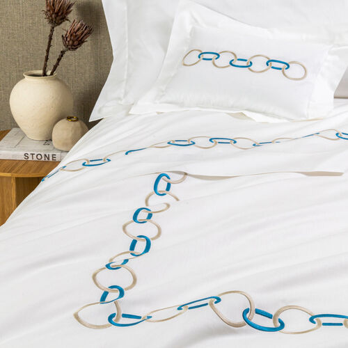 Links Embroidered Duvet Cover