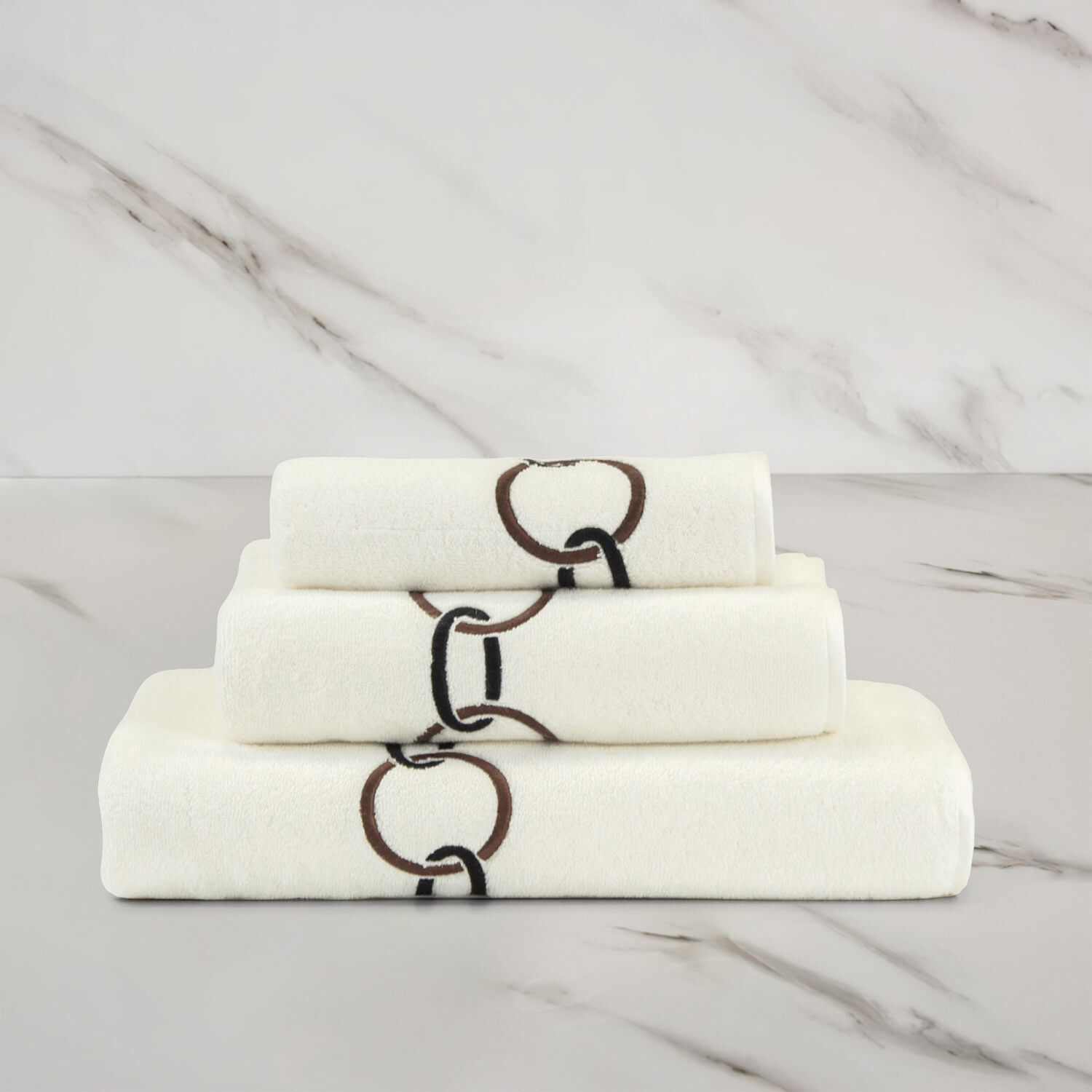 Links Embroidered Bath Towel Frette