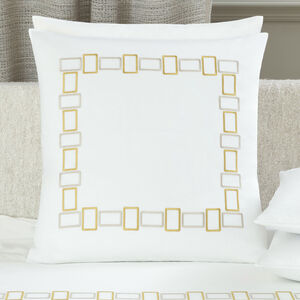 slide 1 Bold Bicolor Embroidery Euro Pillowcase