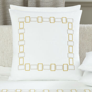 Bold Bicolor Embroidery Euro Pillowcase
