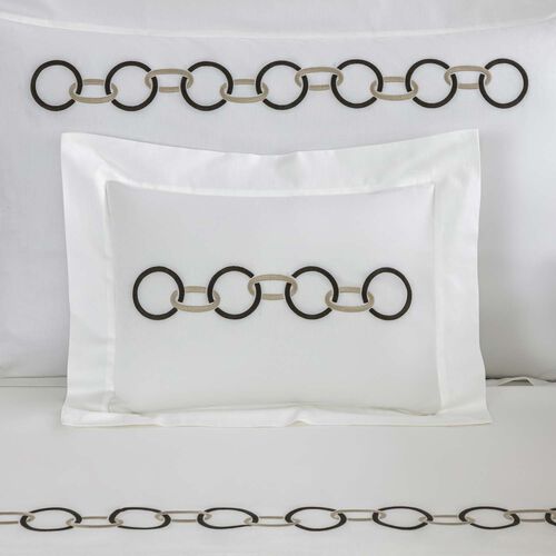Links Embroidered Boudoir Sham Frette