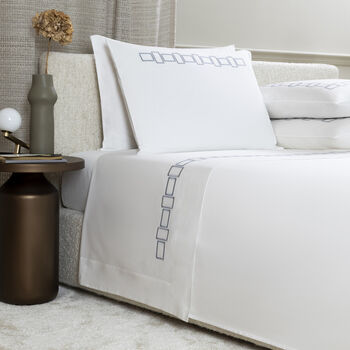 Bold Bicolor Embroidery Sheet Set