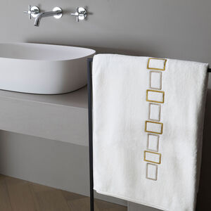 slide 1 Bold Bicolor Embroidery Bath Sheet