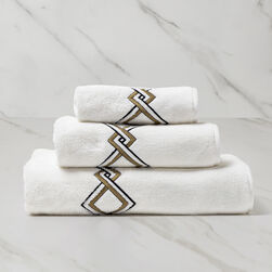 Twist Embroidery Bath Towel
