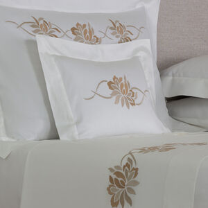 slide 2 Lotus Flower Embroidered Boudoir Sham