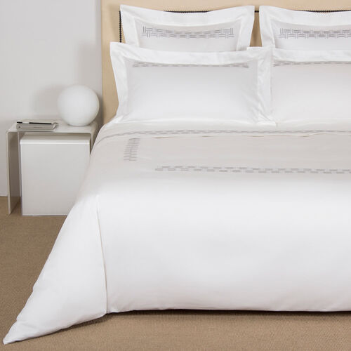 Basket Weave Embroidered Duvet Cover