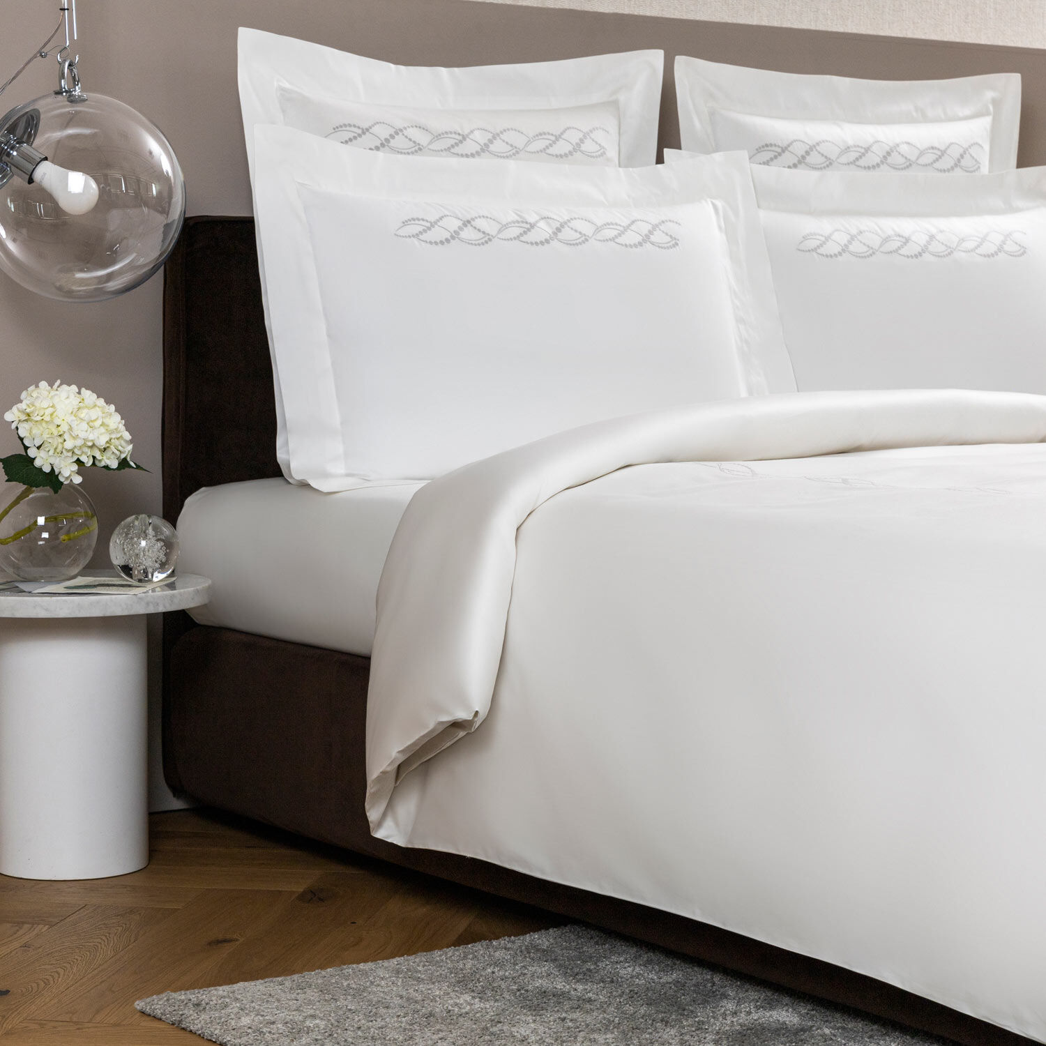 Pearls Embroidered Duvet Cover
