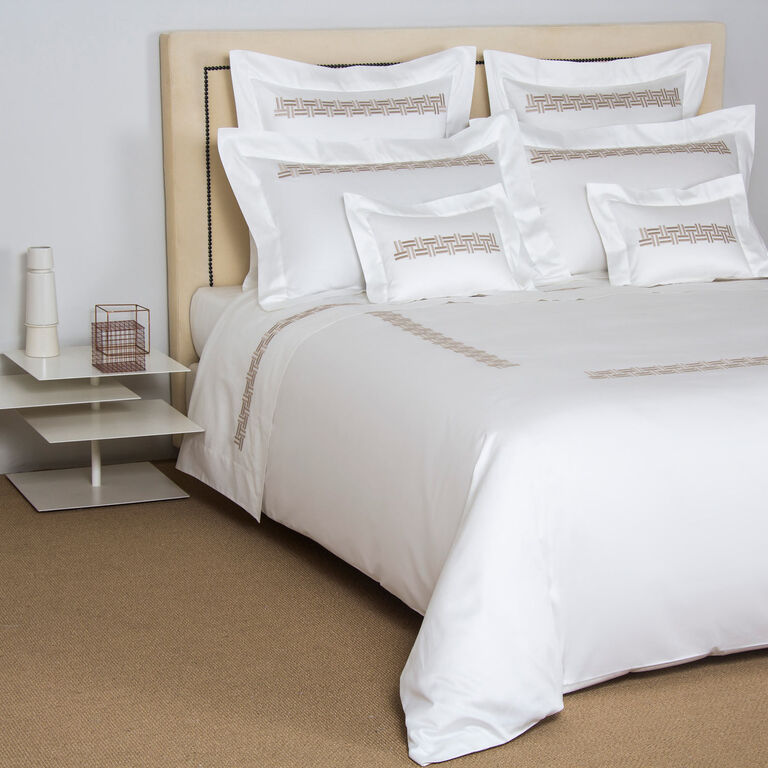 slide 4 Basket Weave Embroidered Euro Sham