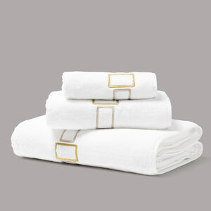 slide 3 Bold Bicolor Embroidery Bath Sheet