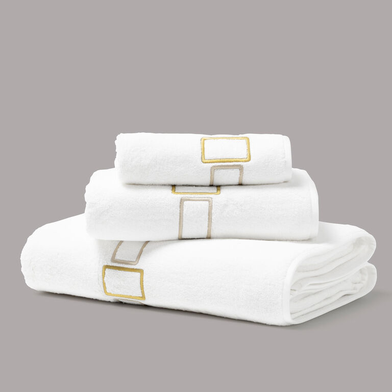 slide 3 Bold Bicolor Embroidery Bath Sheet