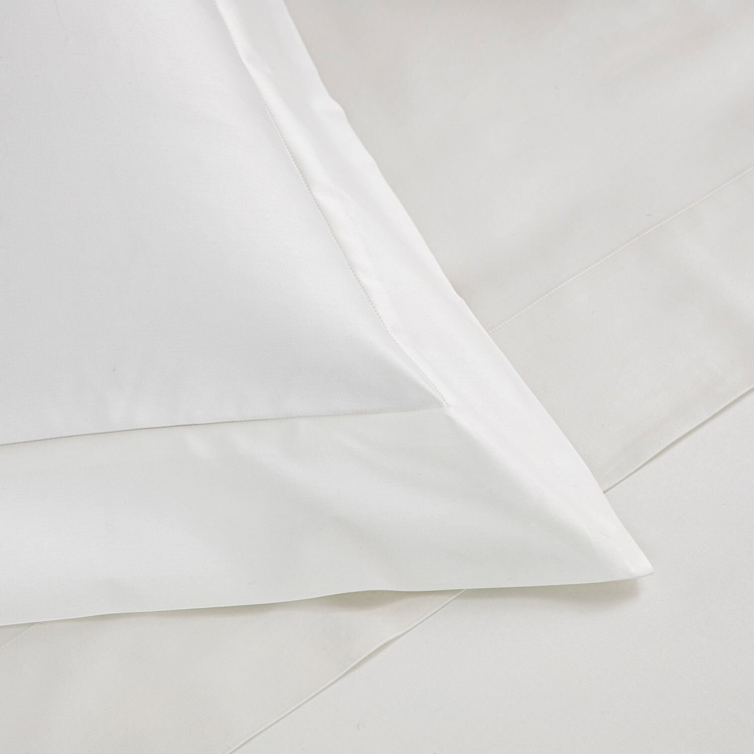 Oversized Flat Sheet Only - Soft Cotton Sateen Made in Egypt Twin XL / White by Egyptian Linens