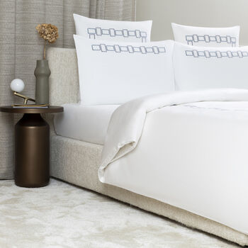 Bold Bicolor Embroidery Duvet Cover