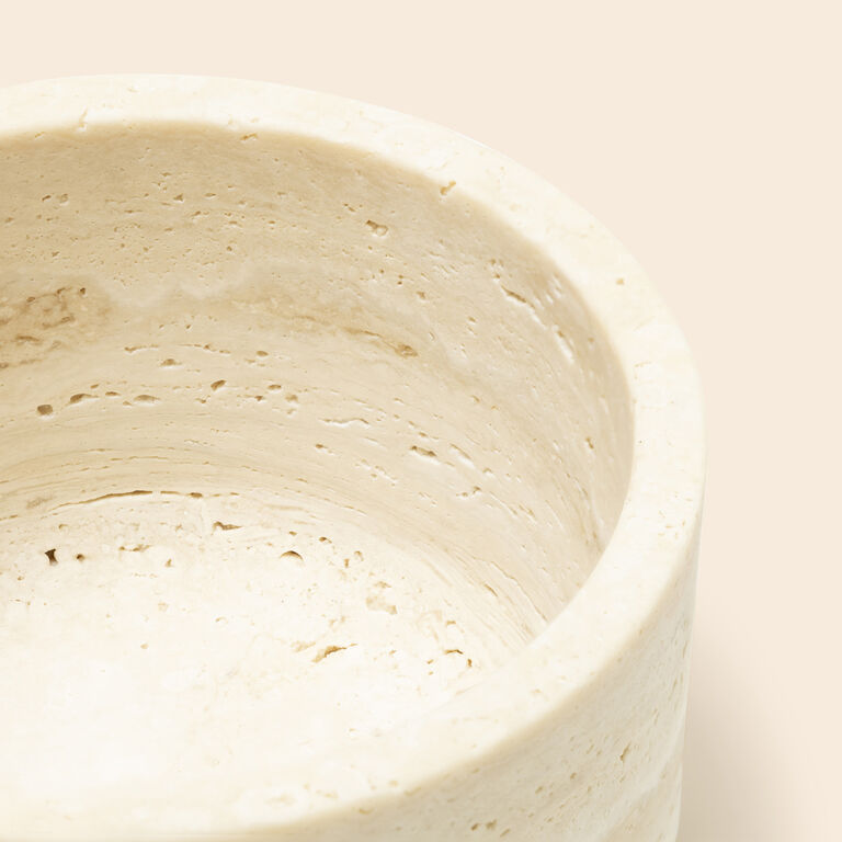slide 4 Modernism Small Travertine Pot