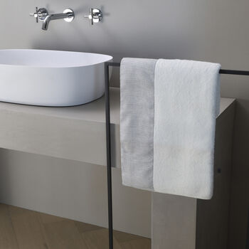 Graphite Border Bath Towel