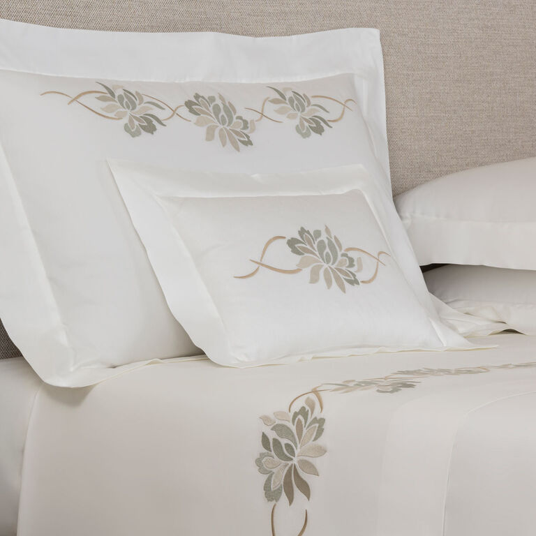 slide 2 Lotus Flower Embroidered Boudoir Sham