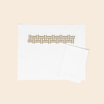 Basket Weave Placemats and Napkins Set