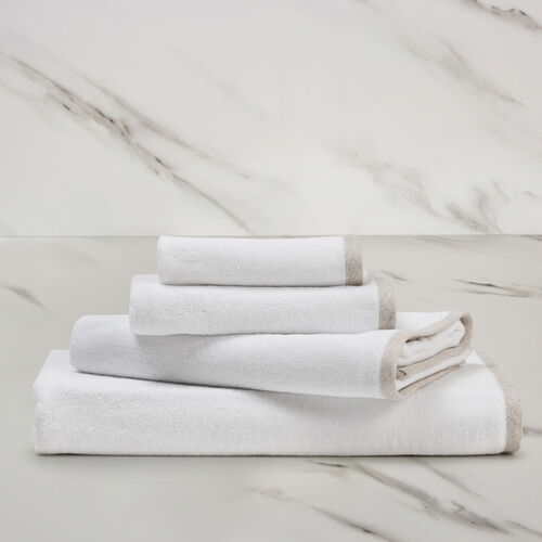 Light Terry and Linen Crepe Bath Towel