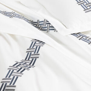 slide 5 Basket Weave Embroidery Duvet Cover
