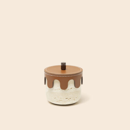 Modernism Small Travertine Pot