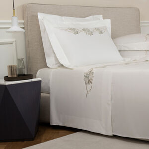 slide 1 Lotus Flower Embroidered Sheet Set