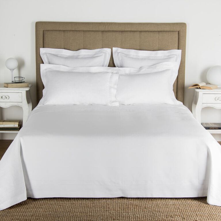 slide 4 Purity Doppio Ajour Linen Sheet Set