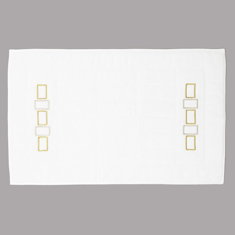 slide 2 Bold Bicolor Embroidery Bath Mat