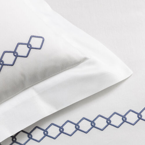 Rhombus Embroidered Duvet Cover