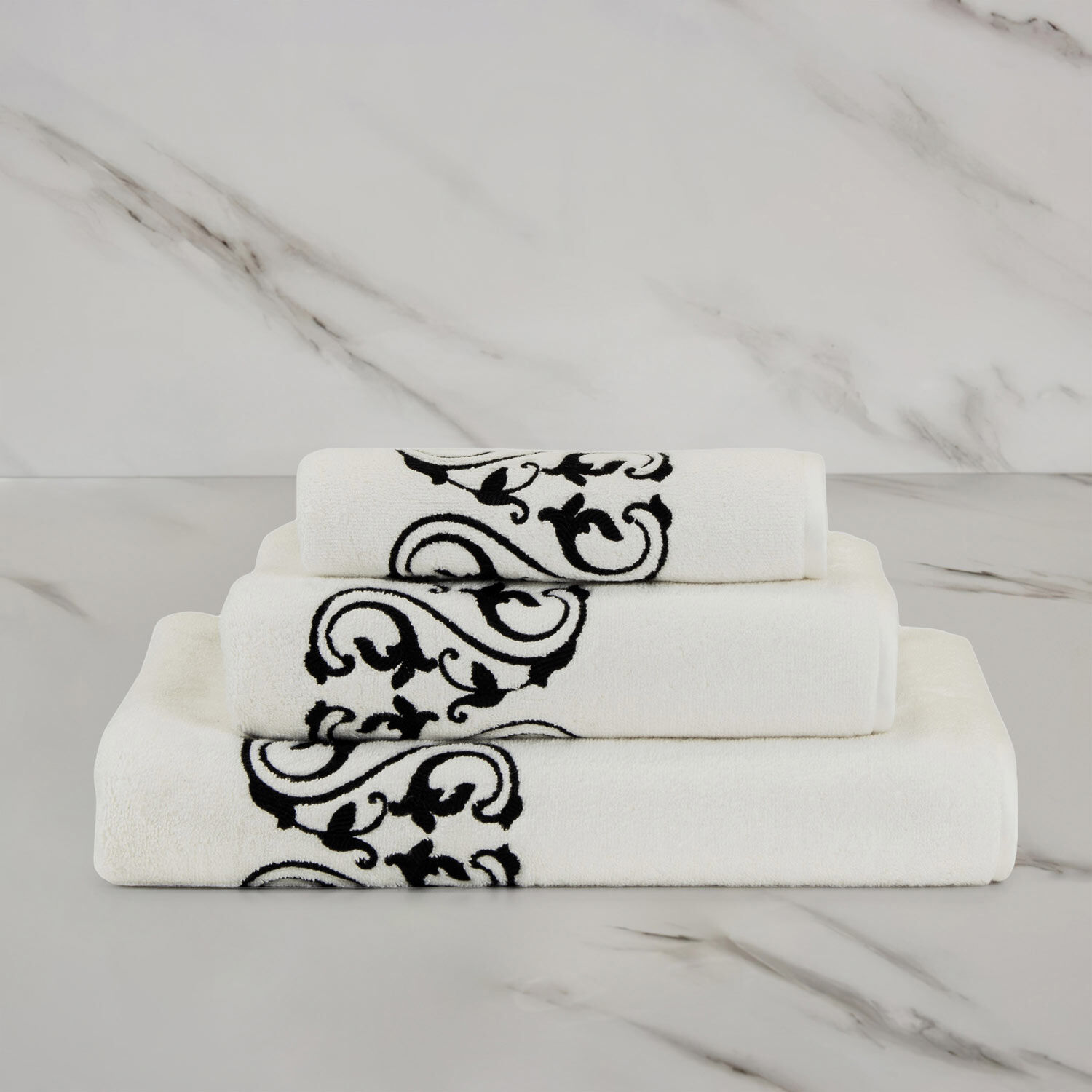 slide 2 Ornate Medallion Embroidered Bath Towel