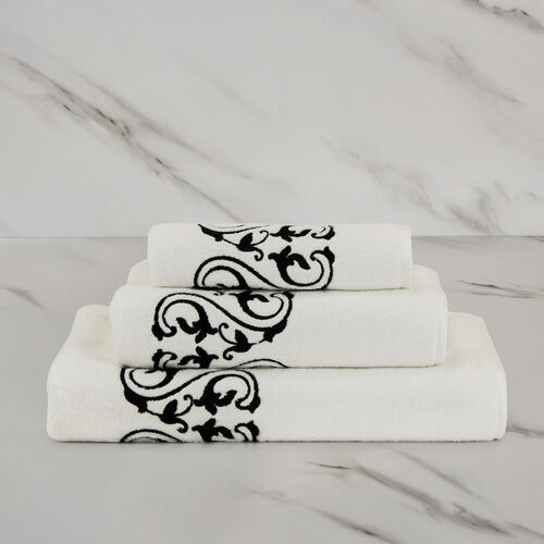 Ornate Medallion Embroidered Bath Towel