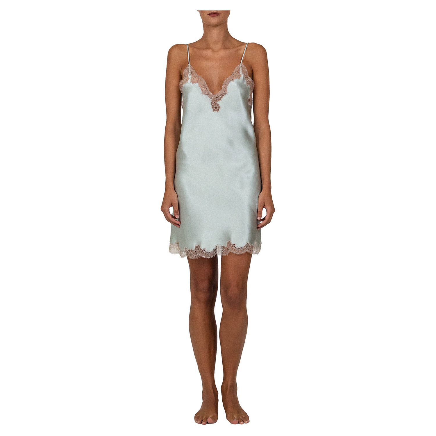Short satin nightgown best sale
