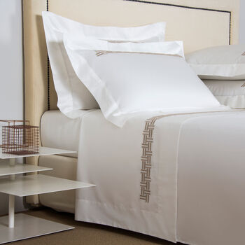 Basket Weave Embroidered Sheet Set