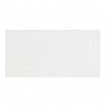 Lanes Border Bath Mat White