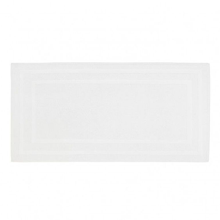 slide 2 Lanes Border Bath Mat White