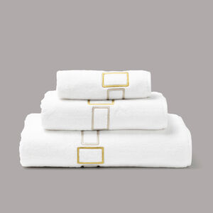 slide 4 Bold Bicolor Embroidery Bath Sheet