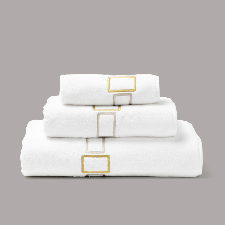 slide 4 Bold Bicolor Embroidery Bath Sheet