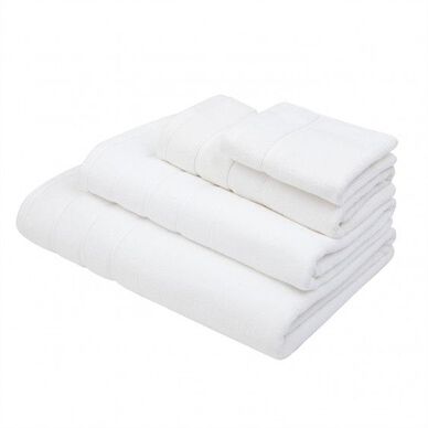 Lanes Border Hand Towel White