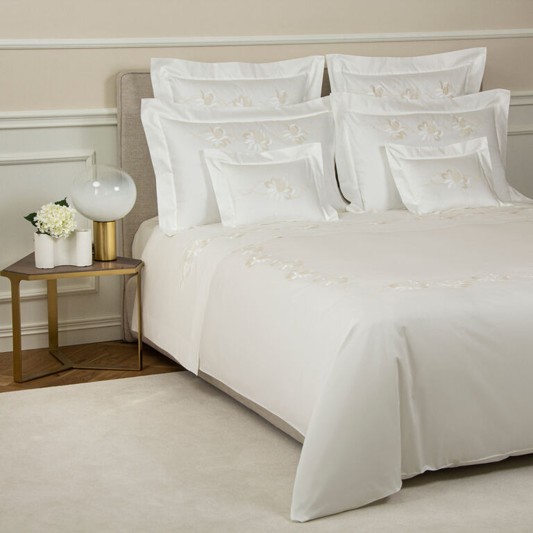 slide 5 Lotus Flower Embroidered Sheet Set