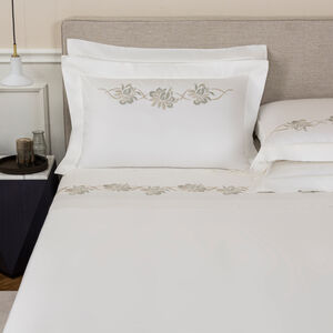 slide 2 Lotus Flower Embroidered Sheet Set