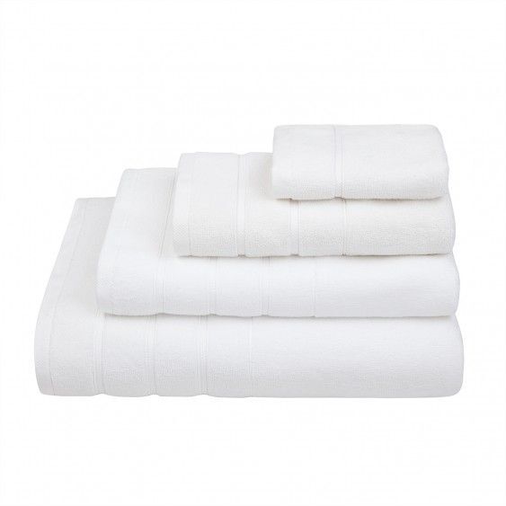 slide 2 Lanes Border Hand Towel White