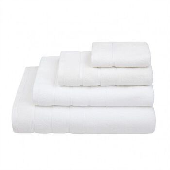 Lanes Border Hand Towel White
